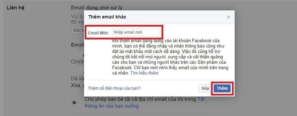 Hướng dẫn thay đổi email đăng nhập chính và xóa các tài khoản email không còn sử dụng nữa trên Facebook