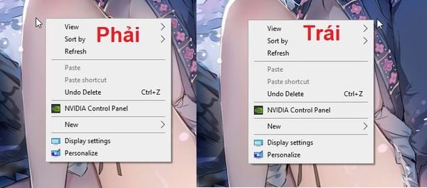 Hướng dẫn sửa lỗi menu chuột phải nhưng lại xuất hiện... bên trái trên Windows 10