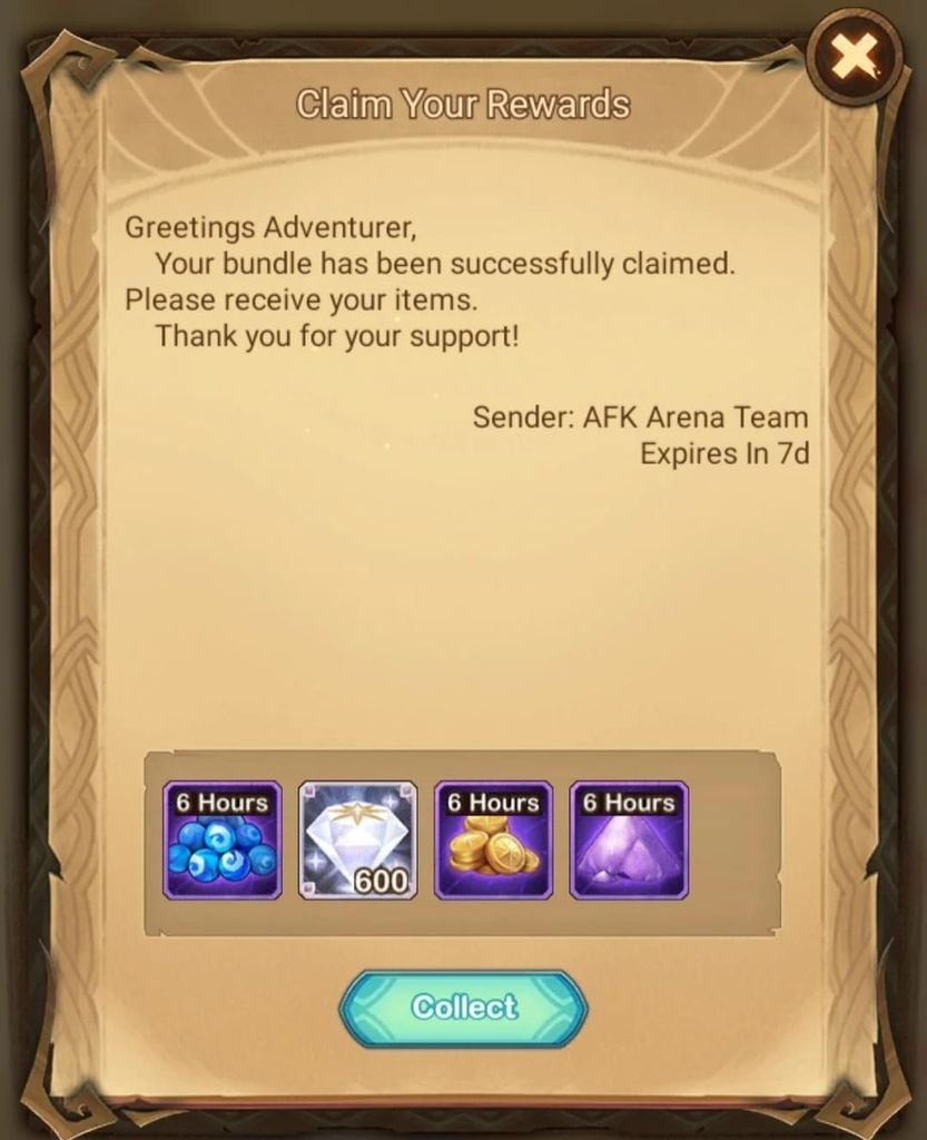 afk arena code