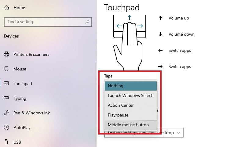 Cách nhấn chuột giữa bằng Touchpad trên laptop - GEARVN