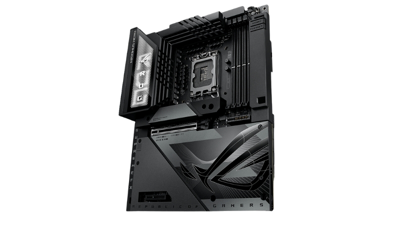 Cổng kết nối I/O phía sau, đặc biệt là các cổng Thunderbolt 4 và anten Wi-Fi 7 Q-Antenna