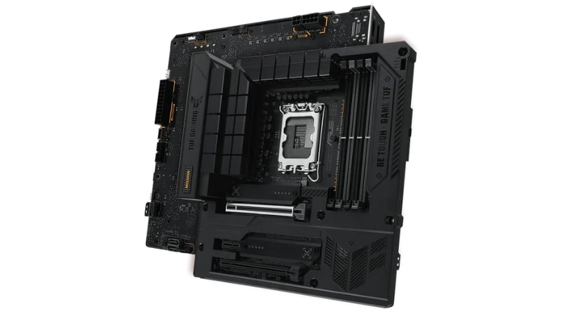 ASUS TUF GAMING B760M-BTF WIFI D5, phô diễn thiết kế hầm hố và các tản nhiệt VRM