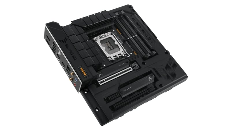 khu vực VRM, power stages và các tụ điện TUF trên mainboard