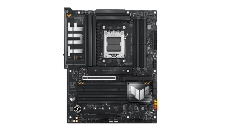 ASUS TUF GAMING X870-PLUS WIFI với thiết kế tản nhiệt VRM và PCH hầm hố