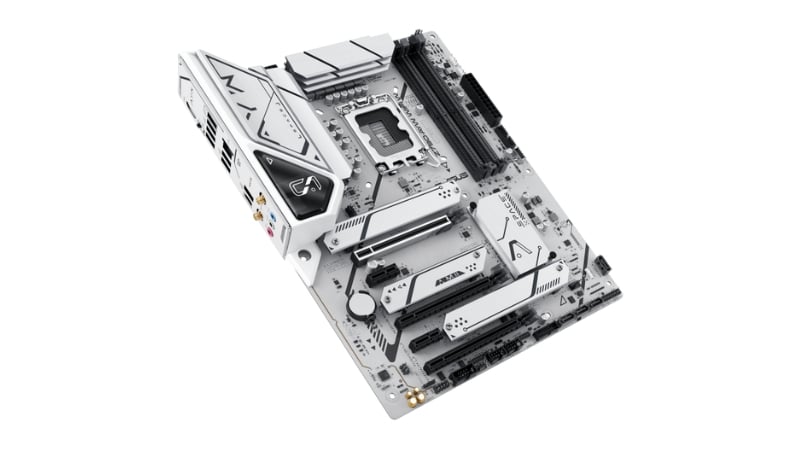 VRM và các khối tản nhiệt chắc chắn của bo mạch chủ ASUS Z790 AYW WIFI W