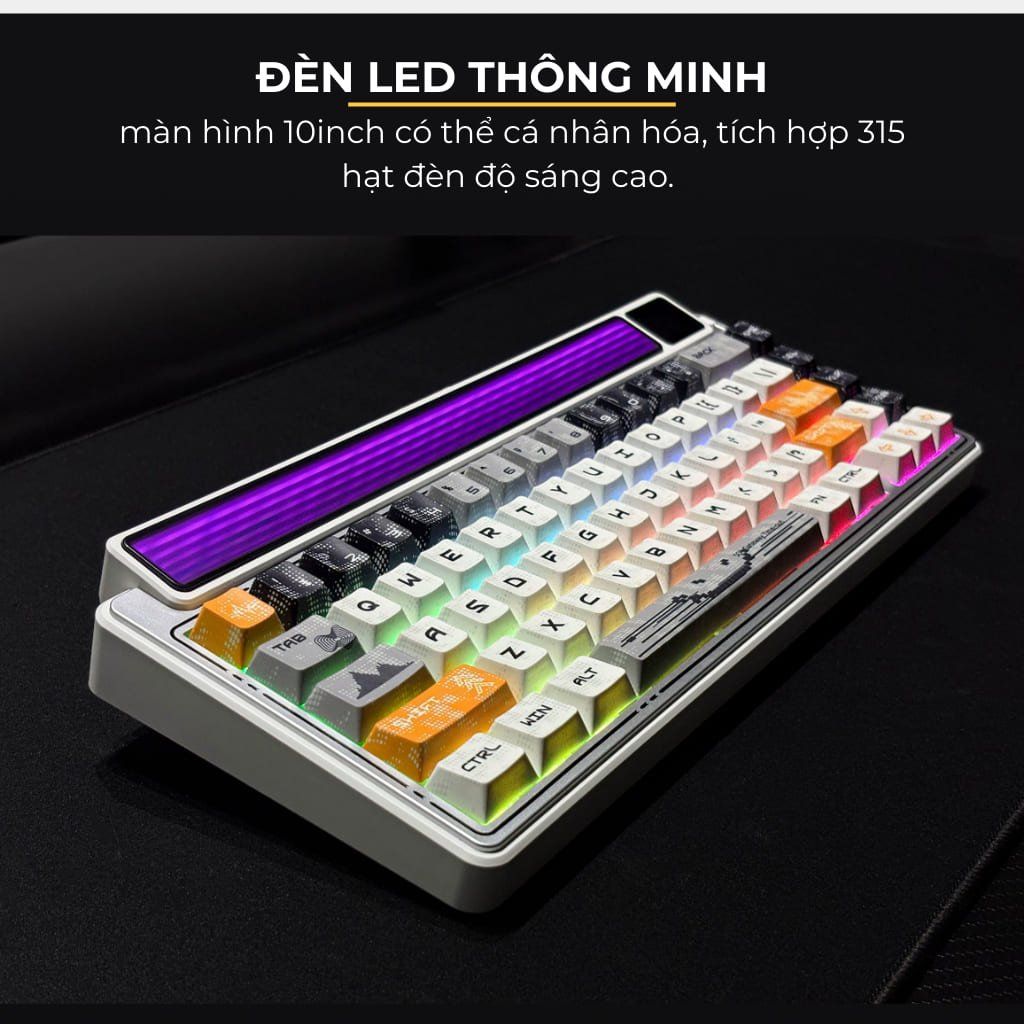 Bàn phím Leobog AMG65 TM (Trắng/Light feather switch) AMG6503