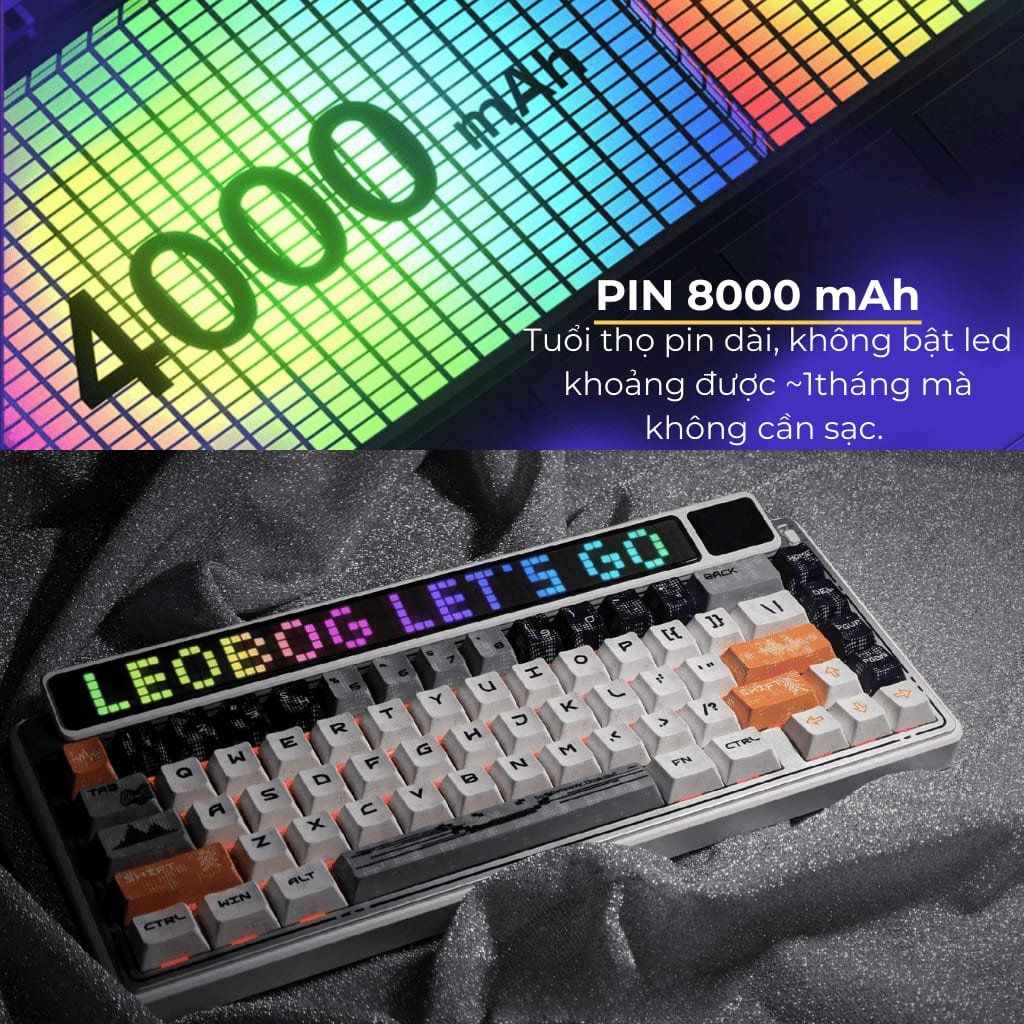 Bàn phím Leobog AMG65 TM (Trắng/Light feather switch) AMG6503