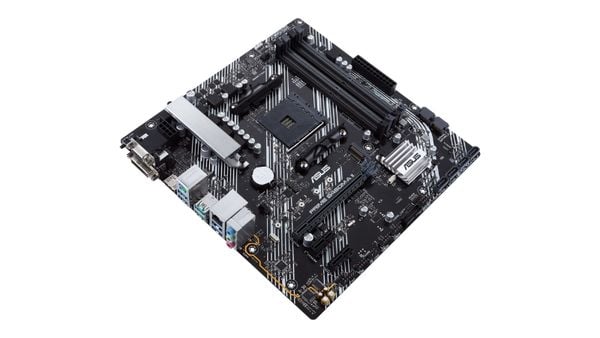 Khe cắm M.2 và các cổng USB 3.1 Gen 2 màu xanh ở mặt sau bo mạch chủ