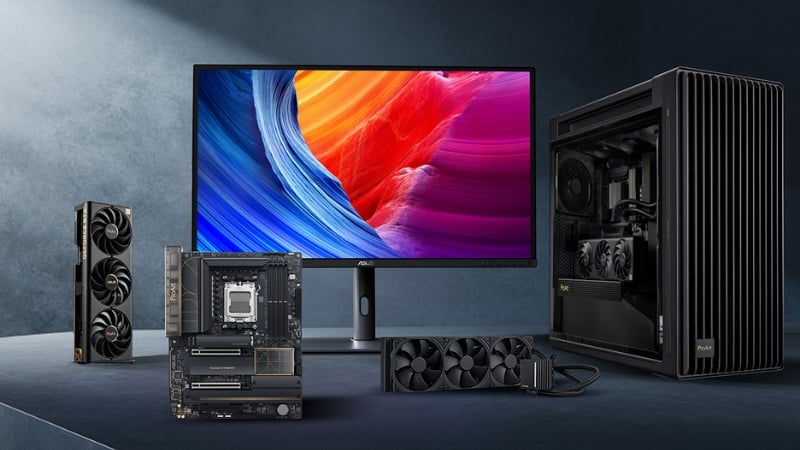 ASUS ProArt X870E-CREATOR WIFI cung cấp hai khe cắm PCIe 5.0