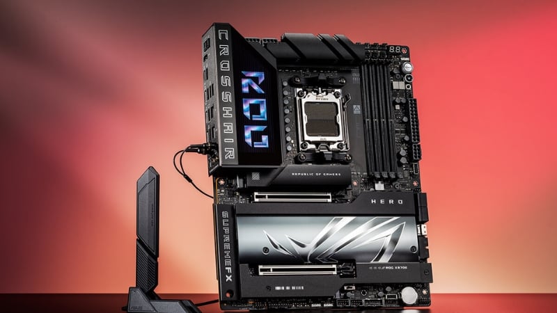 ASUS ROG CROSSHAIR X870E HERO có thiết kế hiện đại