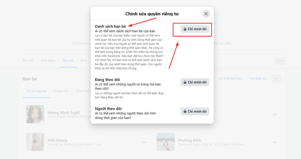 cách ẩn số bạn bè trên facebook