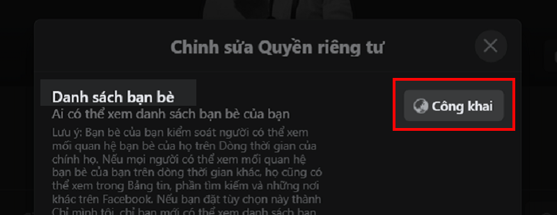 cách để ẩn bạn bè trên facebook