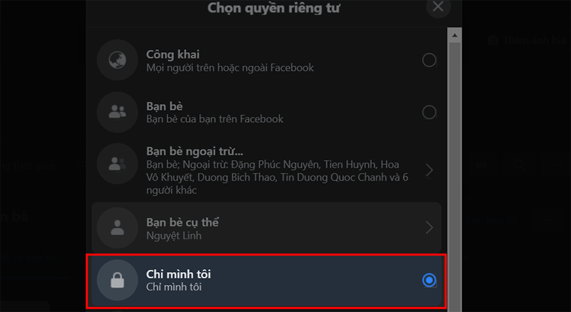 cách ẩn số lượng bạn bè trên facebook