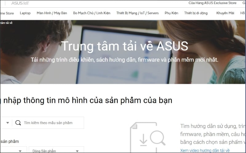Tải Driver từ trang chủ nhà sản xuất laptop, mainboard