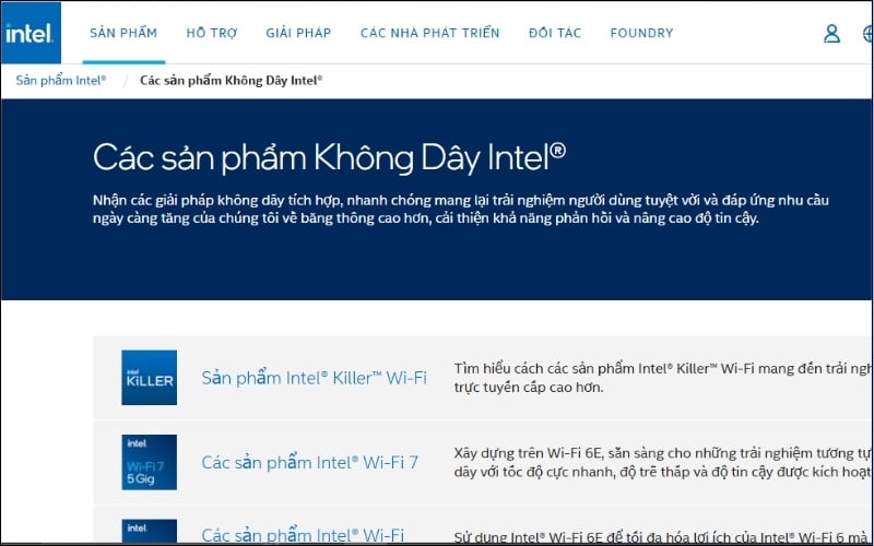 Tải từ trang chủ nhà sản xuất card WiFi để đảm bảo an toàn