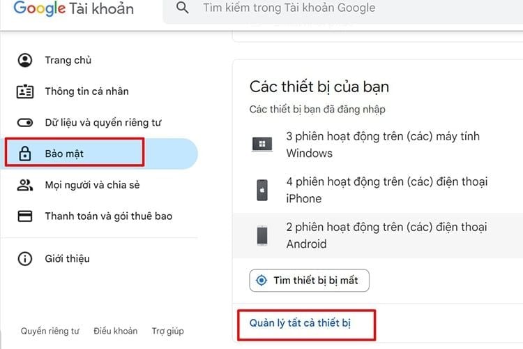 cách đăng xuất tài khoản google trên điện thoại khác