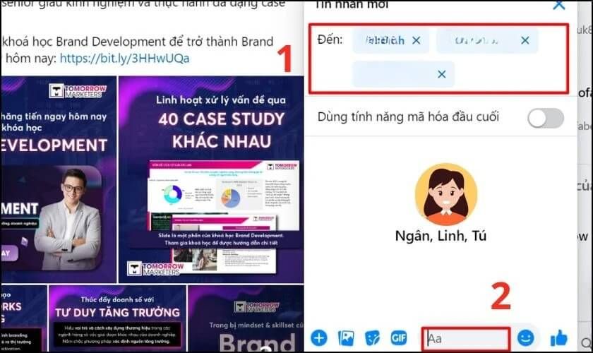 Cách tạo nhóm trên Messenger