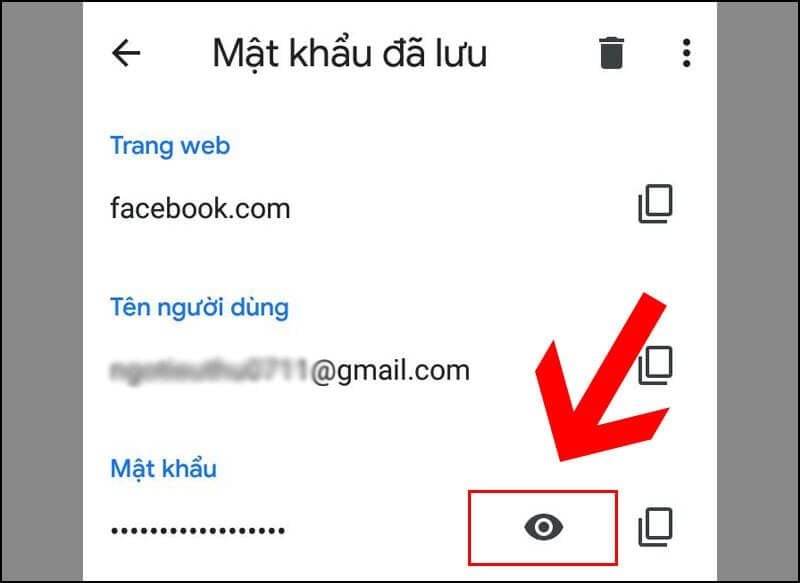 cách xem mật khẩu Google