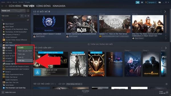 chuyển dữ liệu game trên Steam từ ổ đĩa này sang ổ đĩa khác