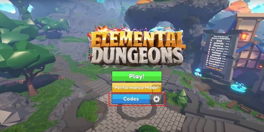 code Elemental Dungeons