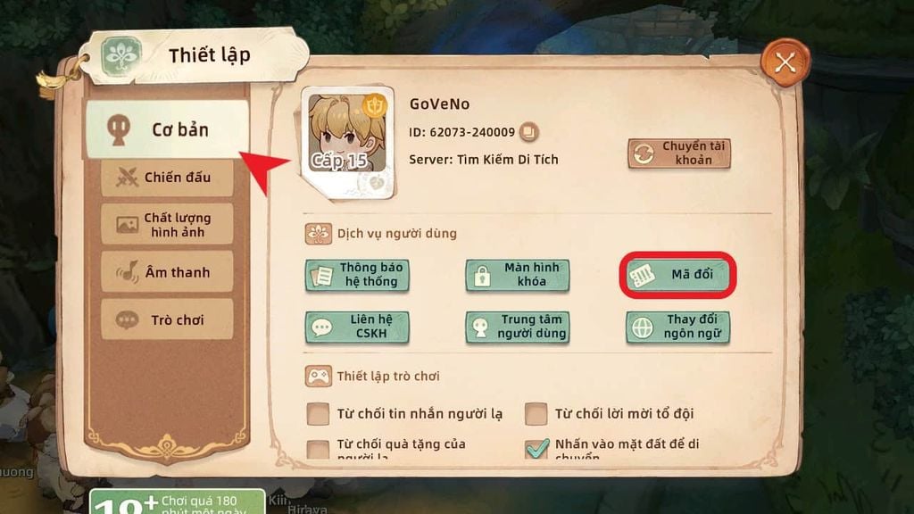 Hướng dẫn cách nhập code Tree of Savior: Neverland - GEARVN