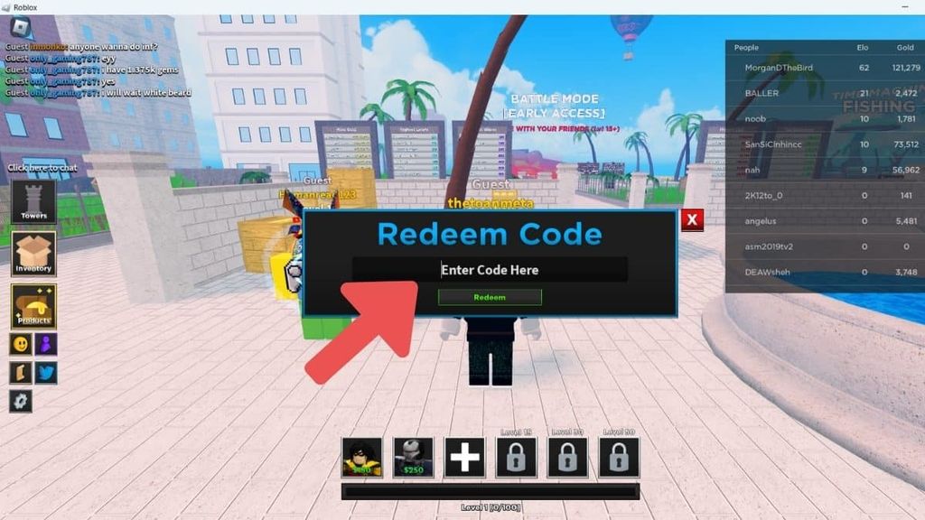 code ultimate tower defense mới nhất