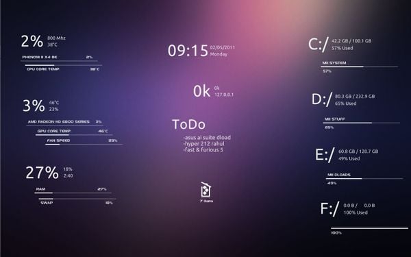 Top 10 bộ skin Rainmeter sẽ giúp desktop bạn ấn tượng hơn