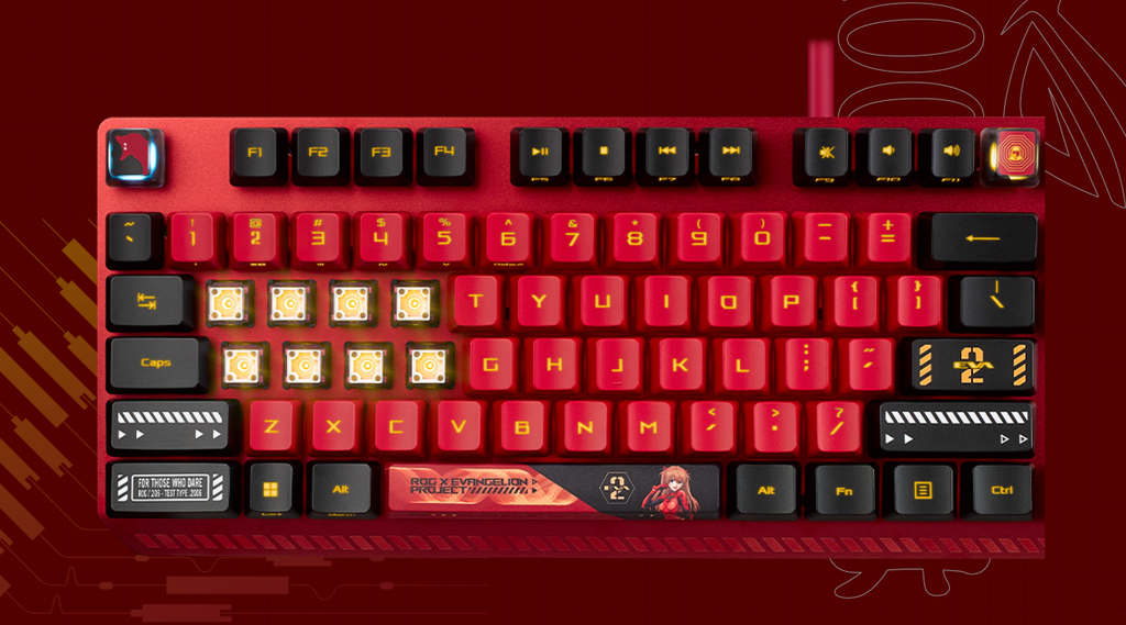 GEARVN - Đánh giá chi tiết bàn phím cơ Asus ROG Strix Scope RX EVA-02 Edition Blue Switch