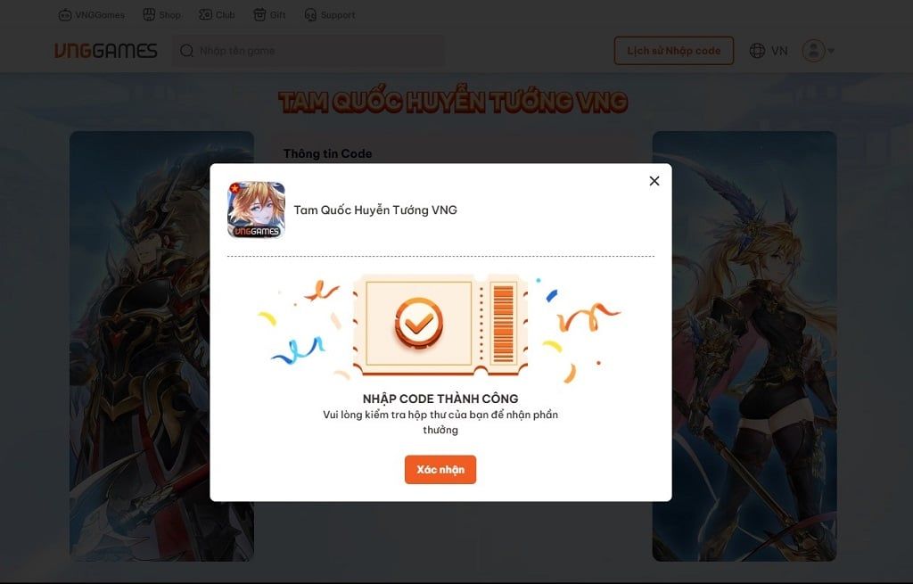 Hướng dẫn nhập code Tam Quốc Huyễn Tướng - GEARVN