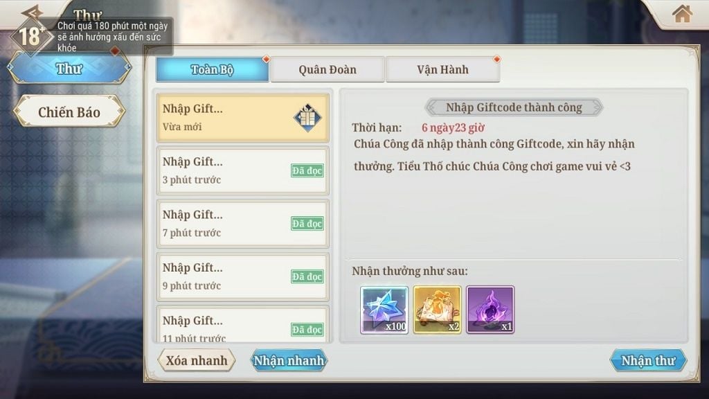 Hướng dẫn nhập code Tam Quốc Huyễn Tướng - GEARVN