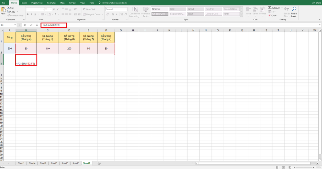 GEARVN-Cách sử dụng hàm trừ trong Excel hiệu quả 2024