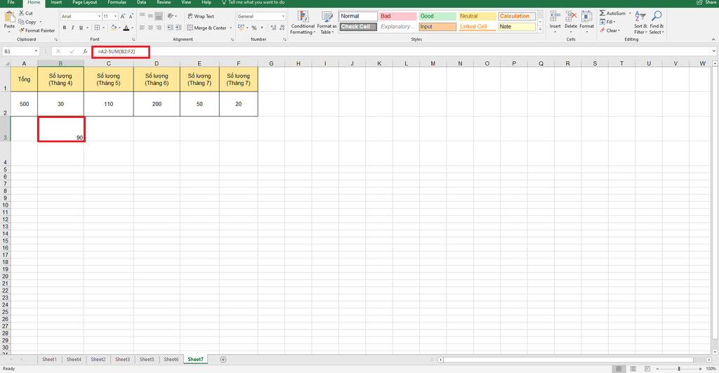 GEARVN-Cách sử dụng hàm trừ trong Excel hiệu quả 2024