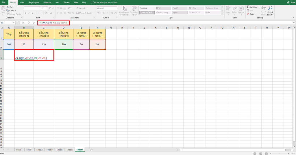 GEARVN-Cách sử dụng hàm trừ trong Excel hiệu quả 2024