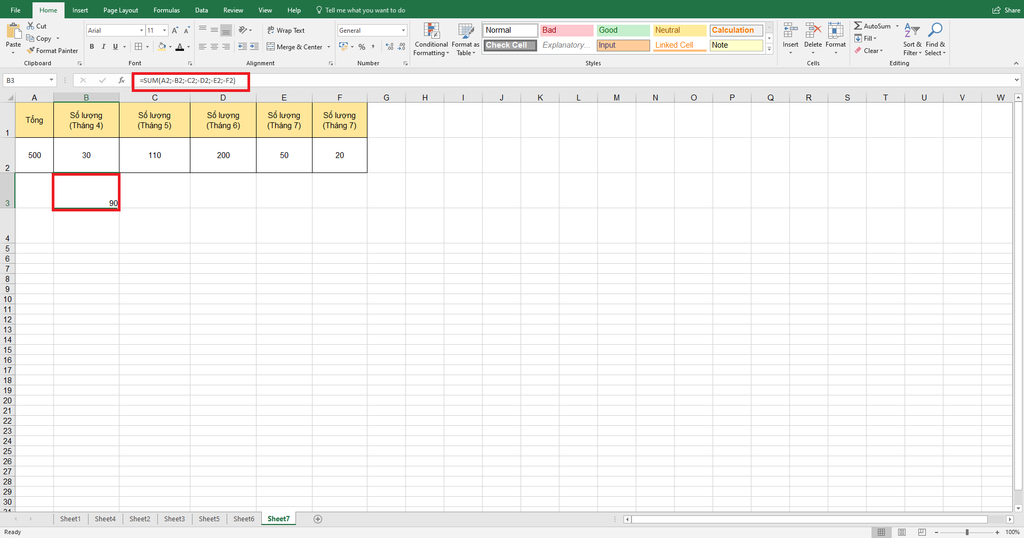 GEARVN-Cách sử dụng hàm trừ trong Excel hiệu quả 2024