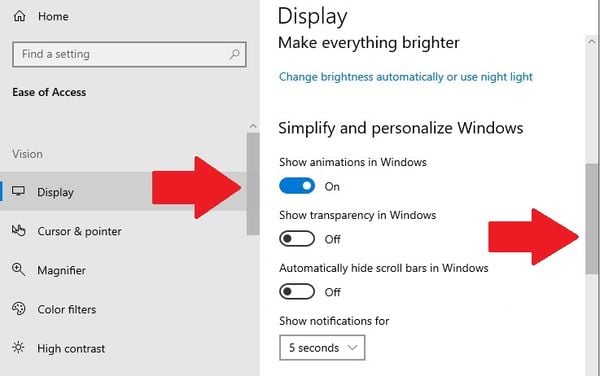 Hướng dẫn tắt tính năng tự động thu nhỏ thanh cuộn, giúp tương tác menu dễ dàng hơn trên Windows 10 - GEARVN