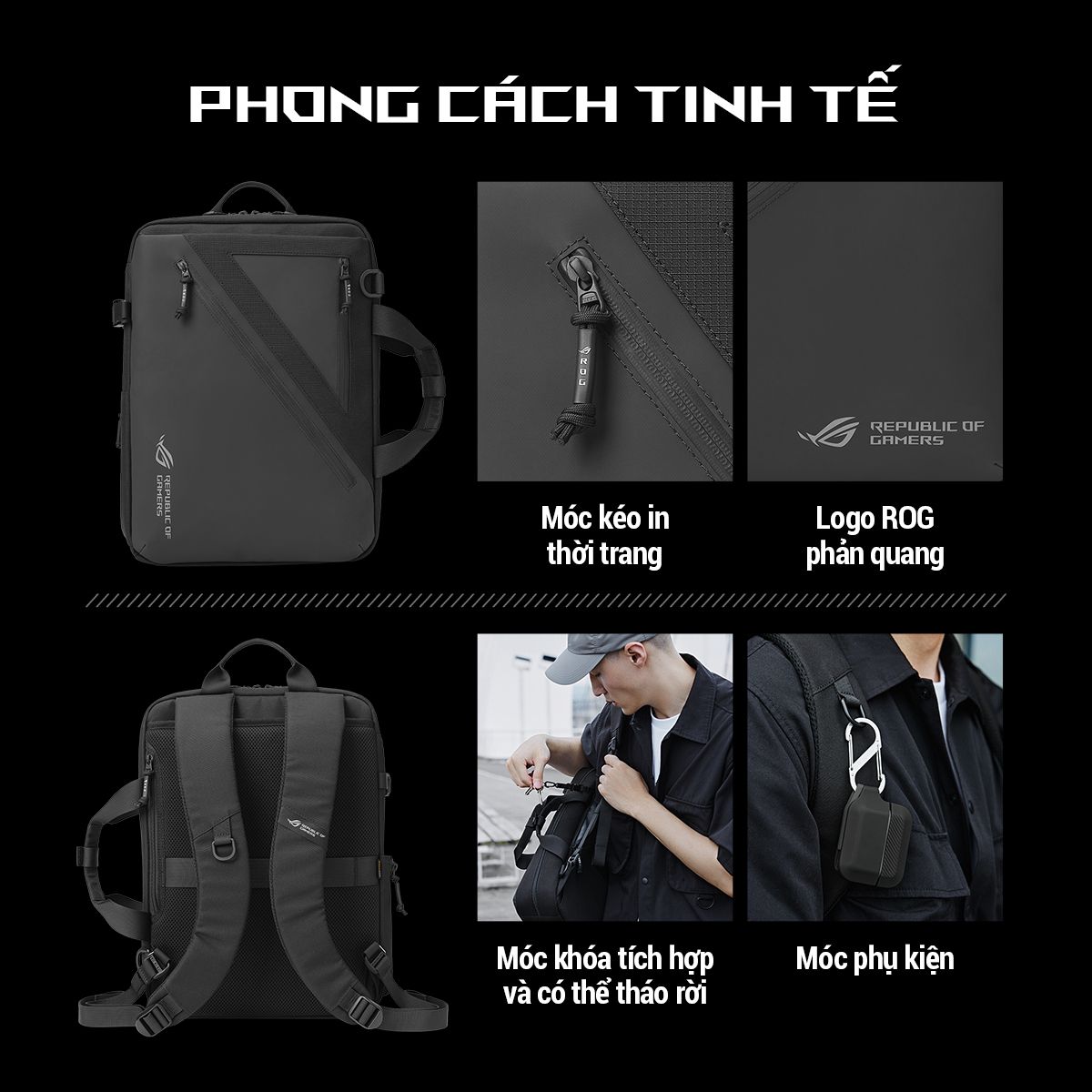 GEARVN Balo công nghệ ASUS ROG Archer Backpack 15 BP1505