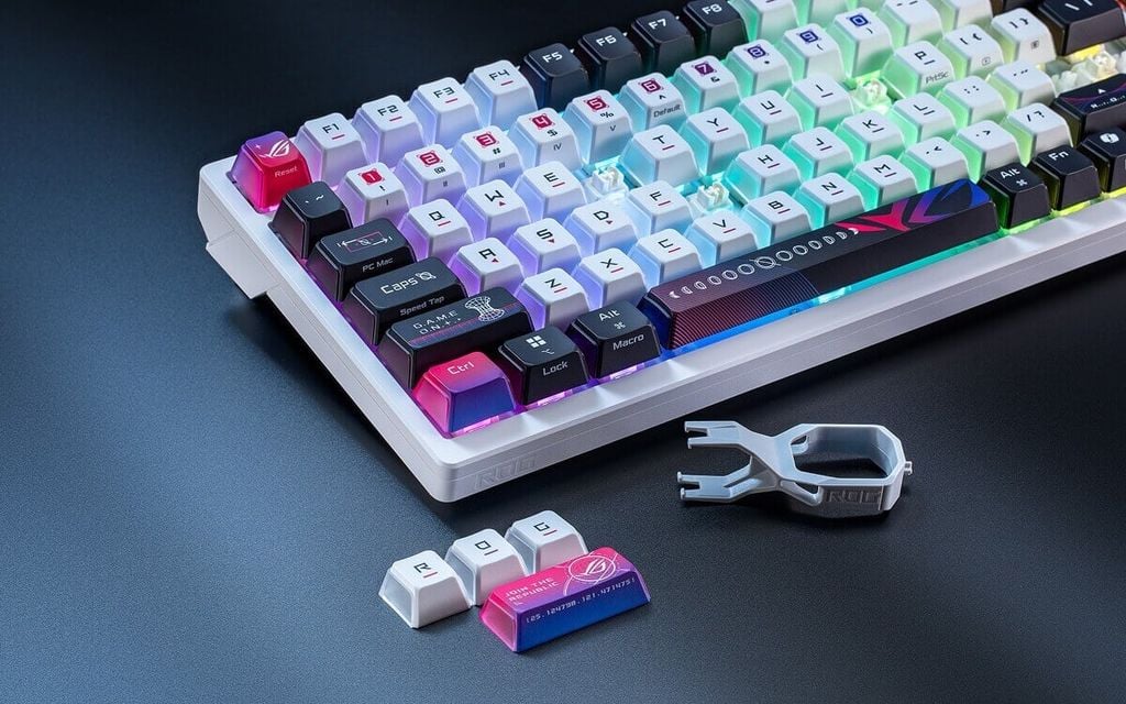 GEARVN - Bàn phím ASUS M704 ROG AZOTH X NX Snow V2 Switch