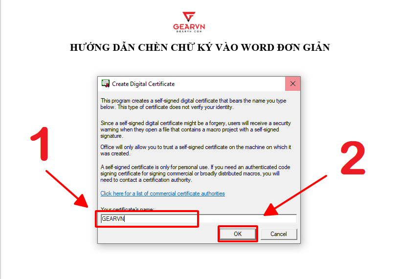 GEARVN - Chèn chữ ký số vào Word trên máy tính