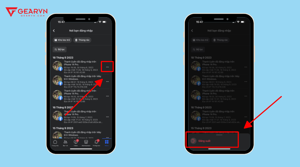 GEARVN - Hướng dẫn đăng xuất Messenger qua Cài đặt trên iPhone