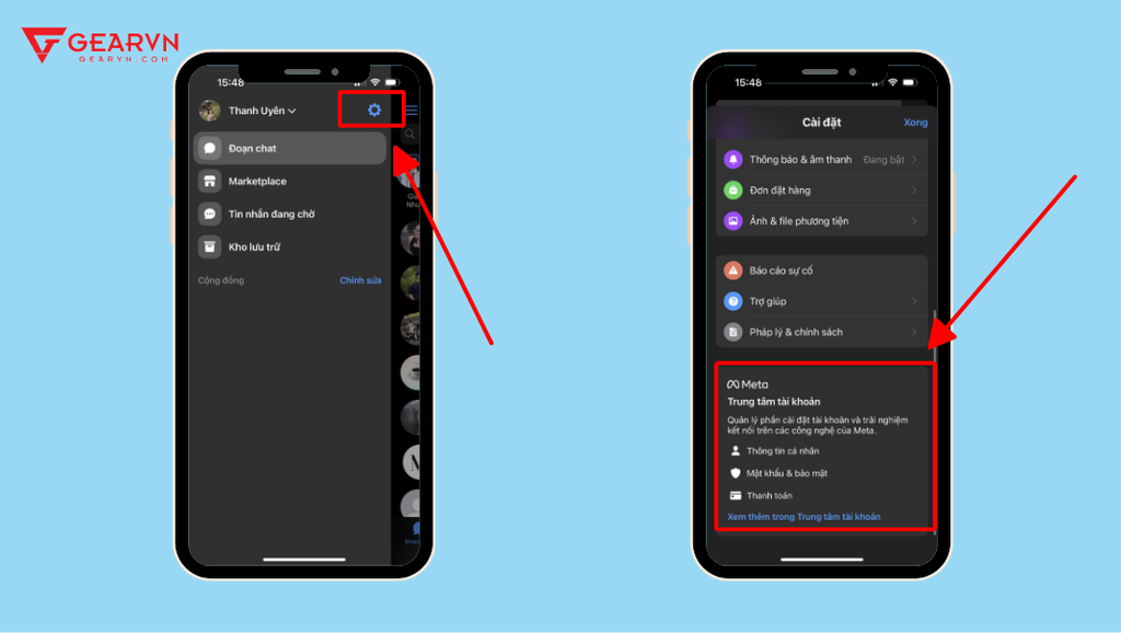 GEARVN - Thoát tài khoản Messenger trên iPhone qua ứng dụng