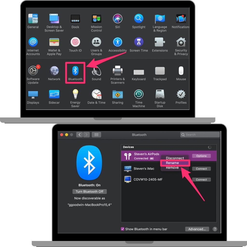 GEARVN - Cách đổi tên Airpod trên Macbook