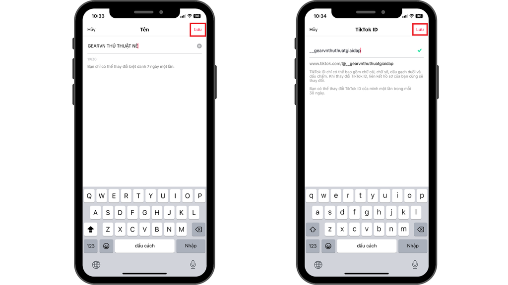 GEARVN - Cách đổi tên TikTok, ID TikTok trên điện thoại
