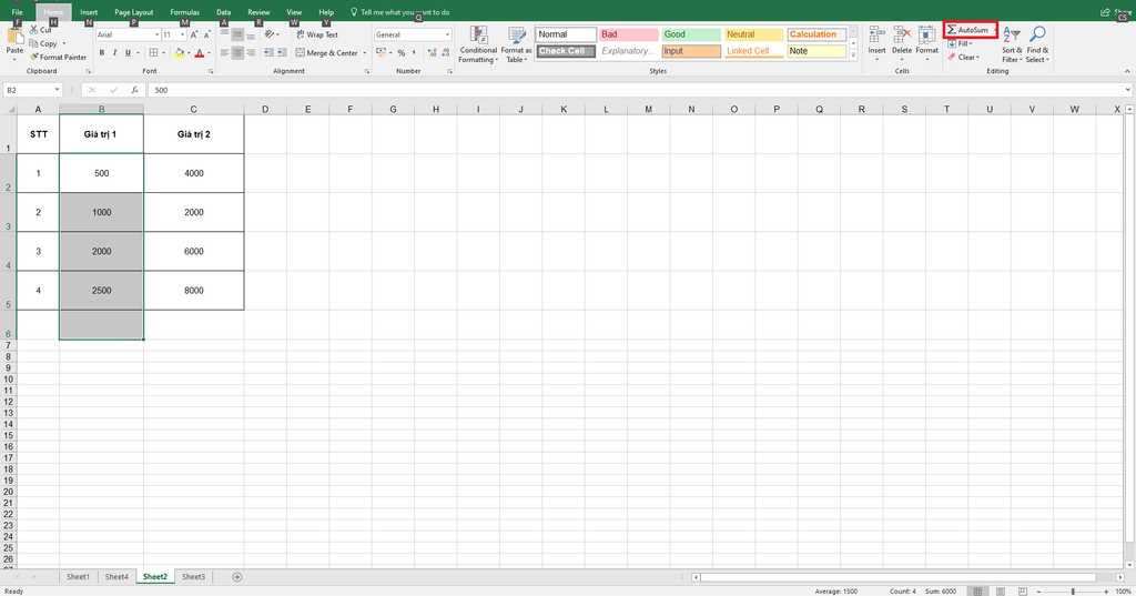 GEARVN-Cách tính tổng trong Excel hiệu quả và nhanh chóng