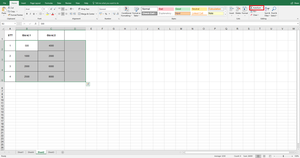 GEARVN-Cách tính tổng trong Excel hiệu quả và nhanh chóng