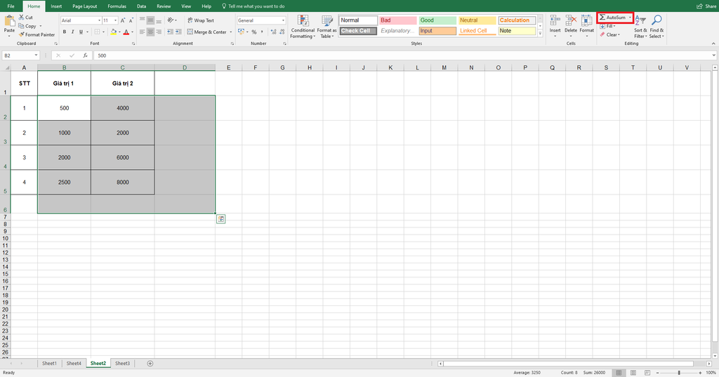 GEARVN-Cách tính tổng trong Excel hiệu quả và nhanh chóng