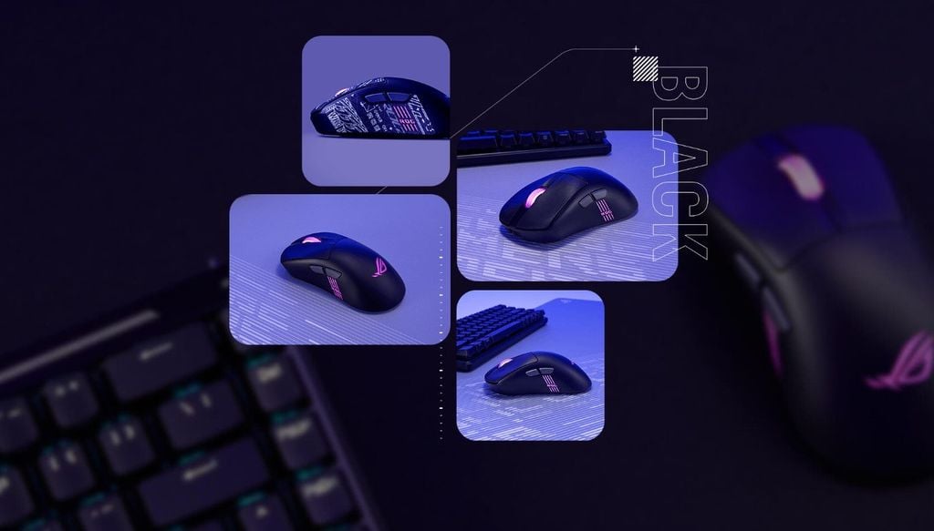 GEARVN - Chuột ASUS P722 ROG KERIS II Origin WL Black