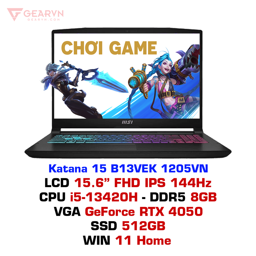 GEARVN - Laptop gaming MSI Katana 15 B13VEK 1205VN