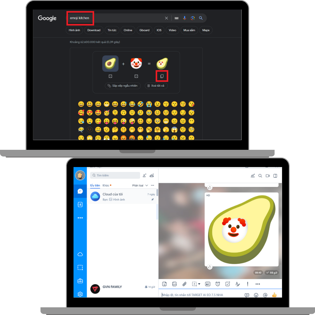Hải Phòng Computer - Sáng tạo emoji cùng Emoji Kitchen
