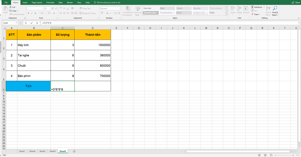 GEARVN-Hàm nhân trong excel đơn giản hiệu quả