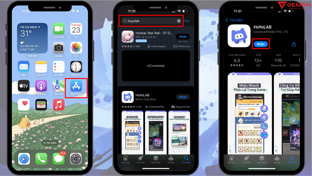 GEARVN - Hướng dẫn tải HoYoLAB trên iOS